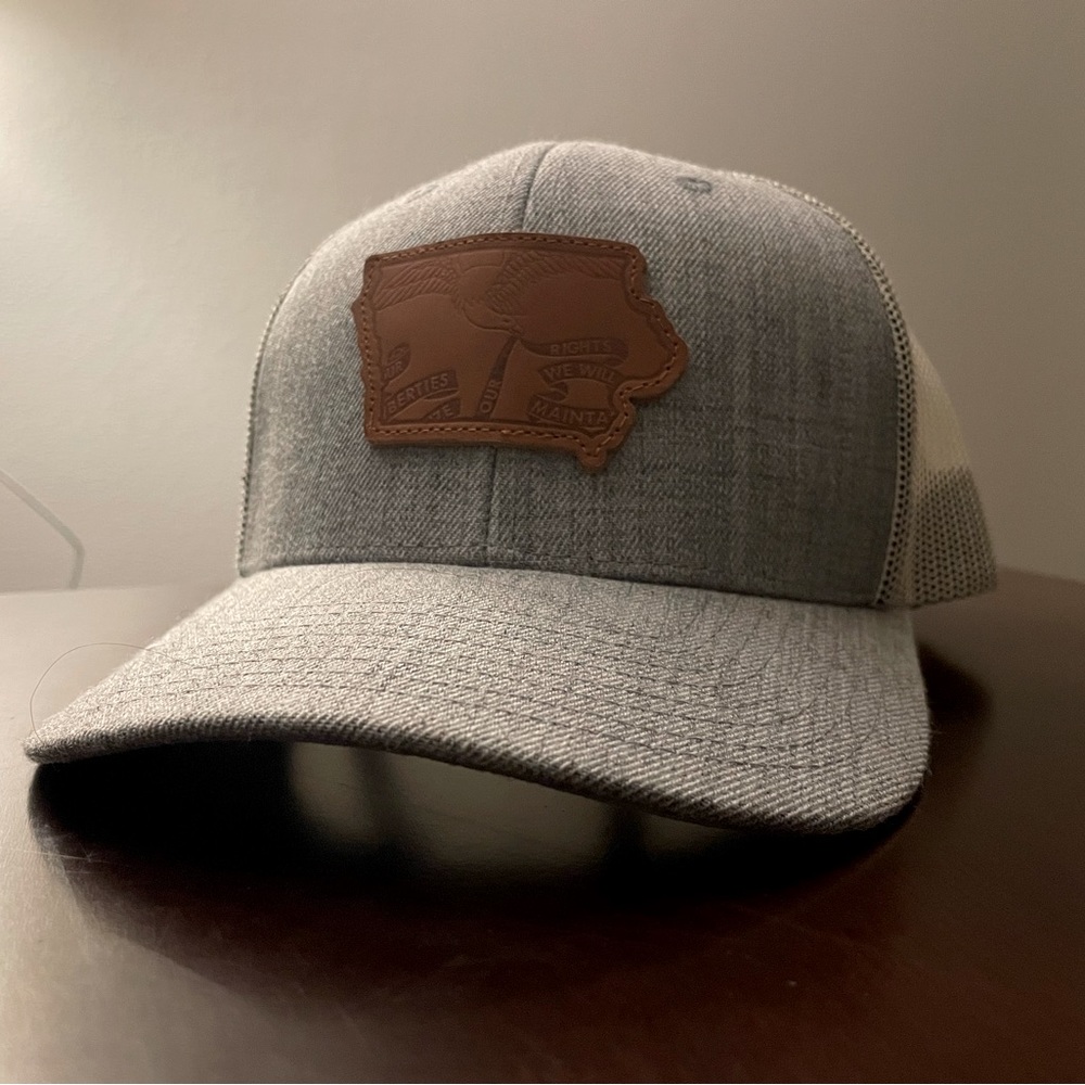 Iowa Local Crowns Statement Trucker Snapback Adjustable Hat - Gray/White